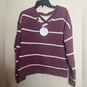 Moral Fiber Pink Crewneck Women Sweater ,Size 1X